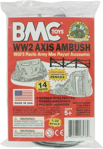 Miniatura 5 de BMC Classic Marx Axis Ambush - 14pc Gris Plástico Ejército Hombres Playset Accesorios