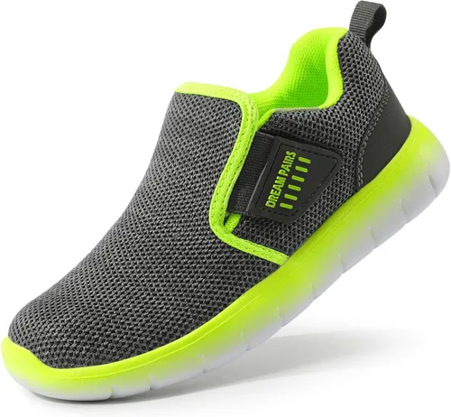 DREAM PAIRS Zapatos deportivos para niños y niñas, tenis EZ-Ons MightyMovers para correr, atlético, descalzo, sin caída, tenis deportivos