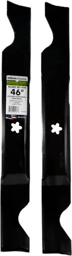 MaxPower 561739B juego de 2 cuchillas para cortacésped de 46" para Craftsman, Husqvarna, Poulan. Reemplaza OEM no. 405380, 594892801, 532405380,