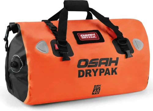 Miniatura 15 de OSAH DRYPAK Bolsa de lona impermeable – Bolsa seca para motocicleta con gran espacio de almacenamiento, bolsas de equipaje impermeables con bolsillo