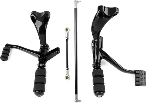 Miniatura 26 de TCT-MOTORPARTS Kit completo de controles delanteros con pedales y estriberas con palancas y varillas para Harley Sportster XL883 XL1200 1991-2003