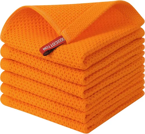 Miniatura 119 de Kitinjoy - Paños de cocina de 100 % algodón, tela de tejido gofrado, paño de limpieza ultrasuave, absorbente y de secado rápido. Gris Oscuro