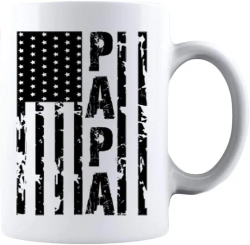 Miniatura 10 de Kropsis Taza de café de cerámica con diseño de bandera americana para familiares y amigos, color blanco