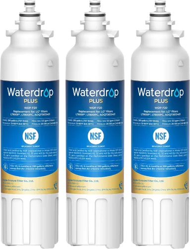 Miniatura 12 de Waterdrop LT800P Filtro de agua para refrigerador, NSF 401&53&42, compatible con LG LT800P, ADQ73613401, Kenmore 9490, 46-9490, 469490, ADQ73613402