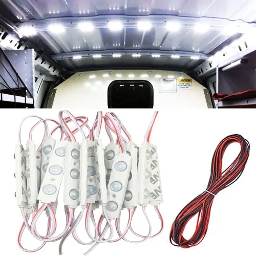 ROYFACC 60 luces LED para el interior del automóvil, luz blanca brillante, lámpara de cúpula, kit de luces de trabajo para camioneta, camión,