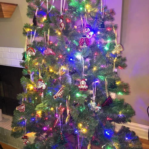 Miniatura 8 de Popfizzy Adornos de Navidad de Papá Noel 2023, decoración de Navidad para árbol, adornos de árbol de Navidad con diamantes de imitación, decoración