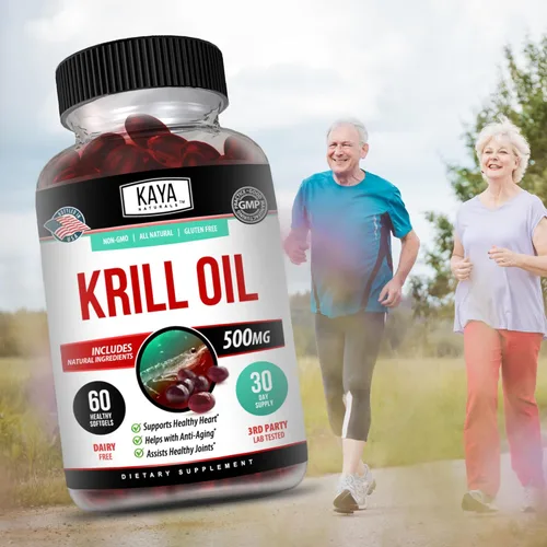 Miniatura 8 de Kaya Naturals - Aceite de krill antártico de 500 mg con Omega 3, EPA, DHA, fosfolípidos y suplemento de astaxantina - Vitamina para el cerebro