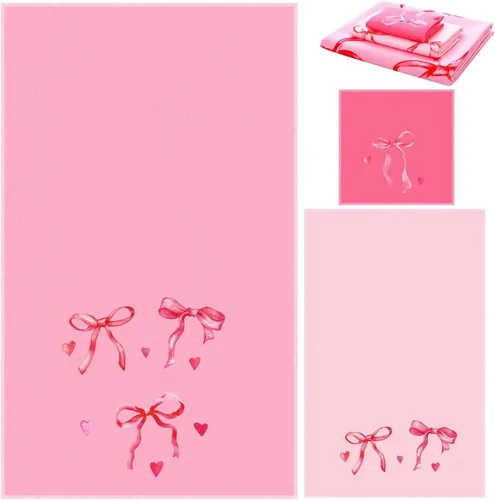 Miniatura 30 de Preboun Juego de 3 toallas de baño navideñas de gnomo, toallas de mano con árbol de Navidad, toallas de baño con copos de nieve de invierno, toallas