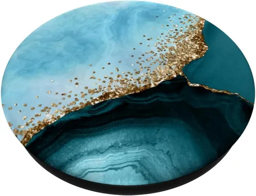 Miniatura 2 de PopSockets de mármol de ágata dorada intercambiable PopGrip