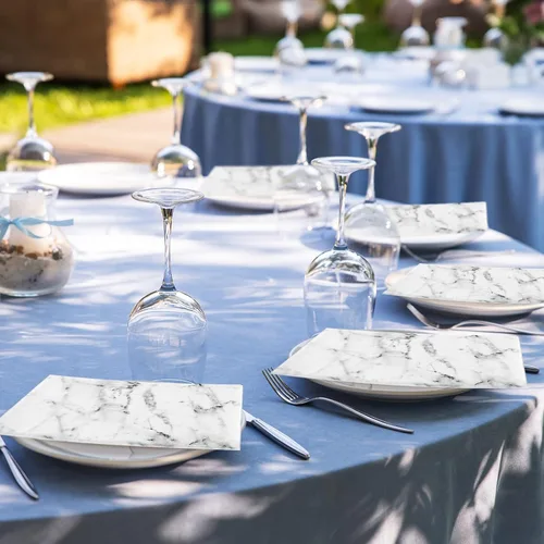 Miniatura 7 de Zonon 200 toallas de mano de papel para baño, toallas de mano desechables de mármol, toallas decorativas de mármol para cena, servilletas