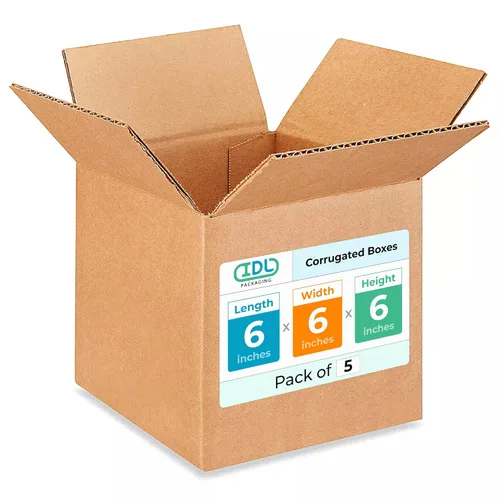 Miniatura 72 de IDL Packaging Paquete de 5 cajas de envío altas de 8 x 8 x 48 pulgadas, extra resistentes de 200 libras frente a caja regular, cajas de mudanza
