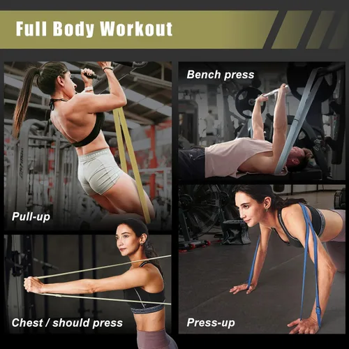 Miniatura 2 de VRTX No.00 Bandas de resistencia de tela para hombres y mujeres Banda larga de ejercicio para entrenamiento, estiramiento, yoga, entrenamiento
