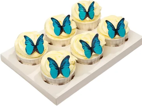 Miniatura 9 de Mariposas comestibles para decoración de pasteles, decoración comestible de arco iris para pasteles y cupcakes, mariposas de papel de oblea