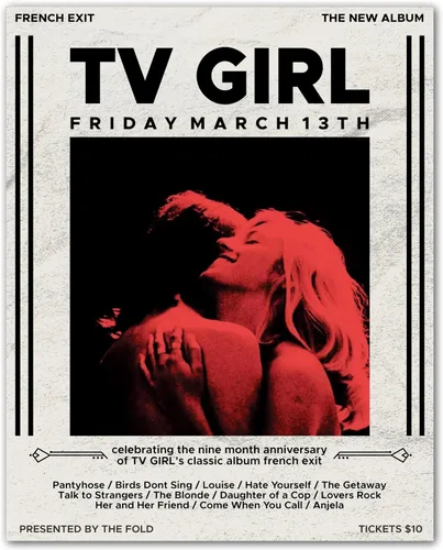 Miniatura 15 de Muerte de una Chica de Fiesta Moody Indie - Póster de Tv Girl - Póster Muerte de una Chica de Fiesta - Decoración de Tv Girl para Dormitorio