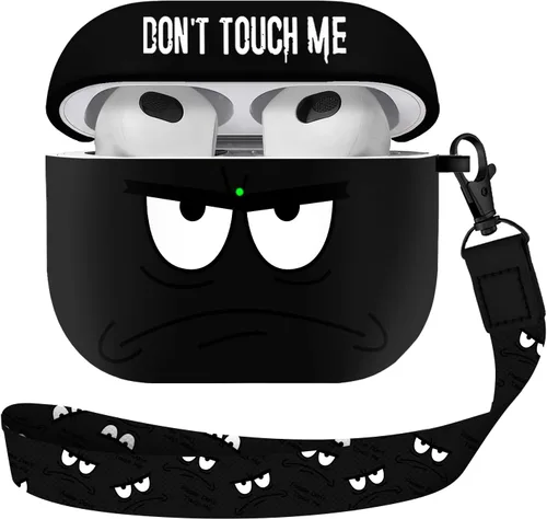 Miniatura 13 de for Airpods 3 Case 2021, Don't Touch Me for Airpods Cover with Keychain/Lanyard Soft Cute Shockproof Cover for Women Men Compatible with for Airpods
