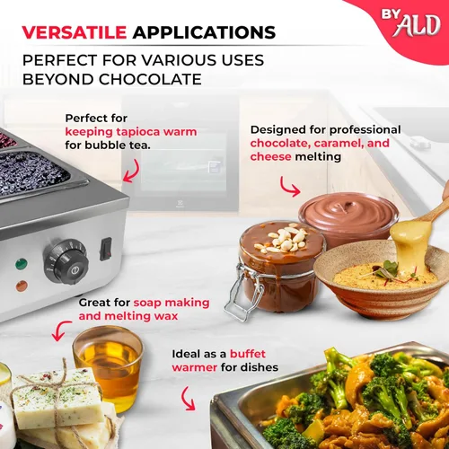 Miniatura 6 de ALDKitchen - Olla para derretir chocolate, calentador eléctrico de alimentos, derretidor profesional de dulces, 110 V