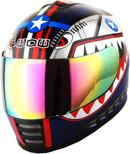 Miniatura 2 de WOW Casco integral para motocicleta, bicicleta urbana BMX MX para niños: HKYB15