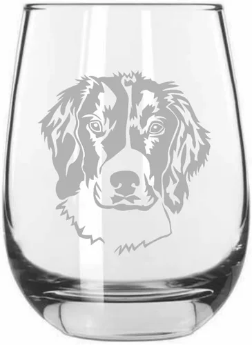 Miniatura 341 de Sakhalin Husky Dog - Copa de vino grabada personalizada de 15.25 onzas sin tallo
