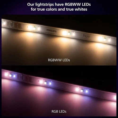 Miniatura 4 de Philips Hue Kit de base de tira de luz LED inteligente individual para interiores de 16 pies, control con aplicación Hue, compatible con Alexa