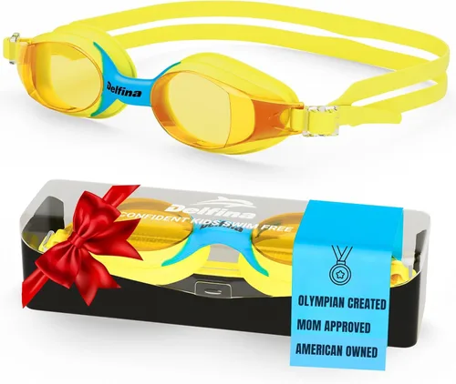 Miniatura 8 de Delfina Gafas de natación para niños de 2 a 7 años, cómodas, sin fugas, antivaho para niños para nadar Azul