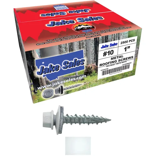 Miniatura 65 de Tornillos para techo de metal: (250) 10 x 1 sin pintura galvanizados con cabeza hexagonal para techo de chapa. Tornillos autoiniciados de metal