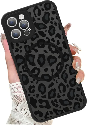Miniatura 83 de KANGHAR - Funda para iPhone 11 [Compatible con Magsafe] Patrón estampado de leopardo Lindo guepardo Funda protectora magnética para niñas, mujeres