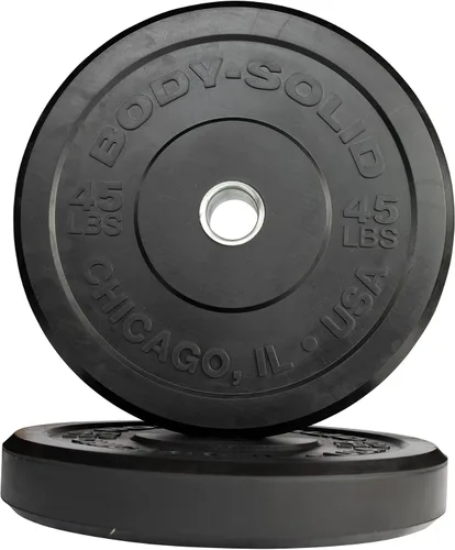 Miniatura 4 de Body-Solid Chicago Extreme - Placa de parachoques de goma, discos de parachoques olímpicos, placas de barra, pesas de parachoques