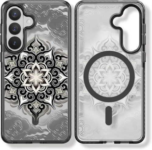 Miniatura 122 de Rosarnnah Funda compatible con Samsung Galaxy S24 Ultra, bonita estética, a la moda, divertida funda con estampado de gatito y gato, duradera a