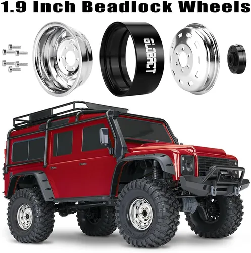 Miniatura 3 de GLOBACT 1.9 Beadlock Wheels - Cubo de rueda RC para 1/10 TRX4 TRX6 Axial SCX10 I II III Pro Redcat RC Crawler accesorios de actualización