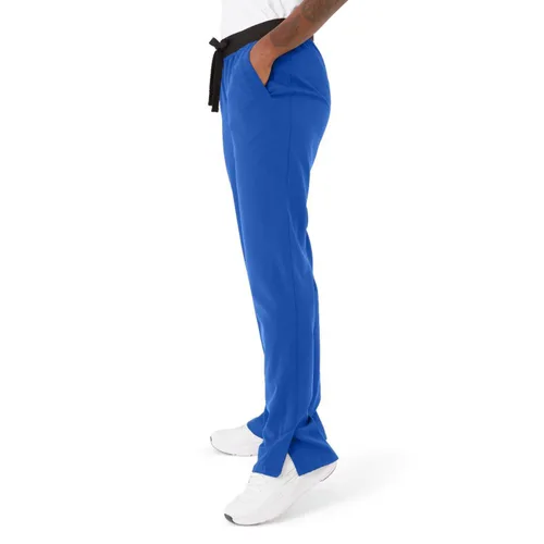 Miniatura 113 de ave. Varick - Pantalón médico de tiro medio para mujer, pierna recta, seis bolsillos, color azul caribeño, talla S