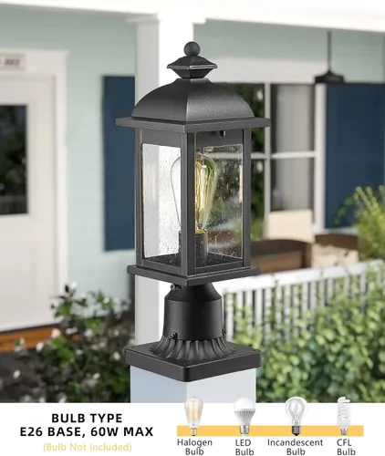 Miniatura 6 de FEMILA Luz de poste al aire libre del atardecer al amanecer, lámpara de poste impermeable, postes de lámpara exterior iluminación exterior