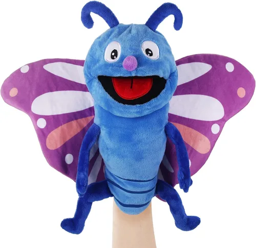 Miniatura 9 de Marionetas de mano de animales de 11 pulgadas, tortuga marina de peluche, dinosaurios, juguetes de marionetas de mano, juguetes de juguete