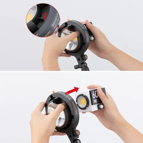 Miniatura 8 de ZHIYUN Adaptador de montaje Bowens A con soporte ZY para luz G60