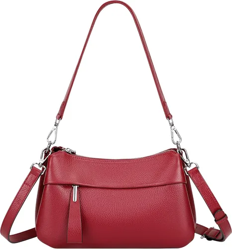 Miniatura 26 de Over Earth Genuine Leather Crossbody Bags for Women Small Hobo Handbags Shoulder Purses with 2 Detachable Straps