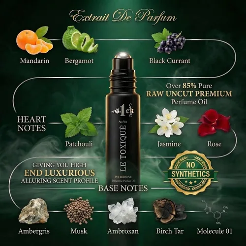 Miniatura 4 de S1CK Le Toxique Pheromone Pure Perfume EXTRAIT - Aceite de colonia en rollo para hombres, feromonas infundidas crudas, atracción de colonia, larga