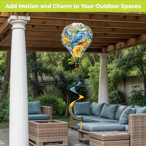 Miniatura 4 de Briarwood Lane Spinner de globos aerostáticos de Bluebirds and Roses