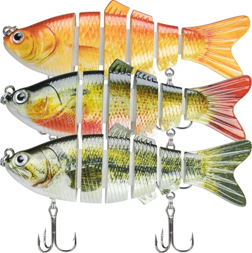 TRUSCEND Swimmax - Señuelos de pesca realistas para agua salada y agua dulce, para trucha lucioperca, lucio, salmón azul, cebo, pesca de lubina,