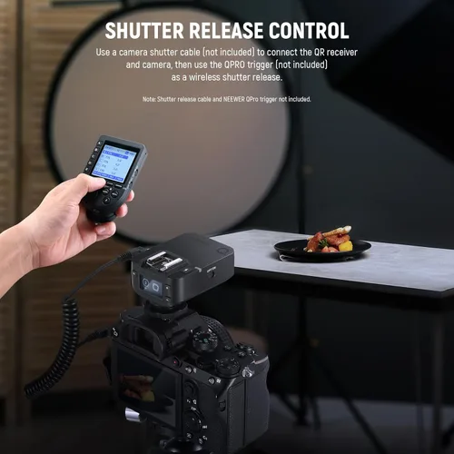 Miniatura 5 de NEEWER Receptor flash inalámbrico QR 2.4G para NEEWER QPRO-C, QPRO-N, QPRO-S, contacto único con puerto de sincronización de 0.098 in, zapatos