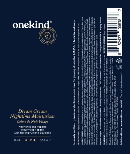 Miniatura 12 de Onekind Hidratante de noche para rostro, crema hidratante de ensueño para arrugas, crema de noche para mujeres antienvejecimiento con escualano