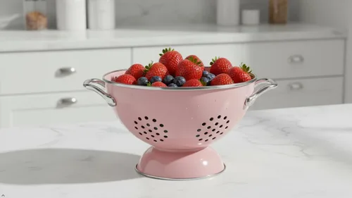 Miniatura 8 de Reston Lloyd Calypso Basics - Colador esmaltado con recubrimiento en polvo con base sólida, cesta coladora con asas, para pasta, bayas, verduras