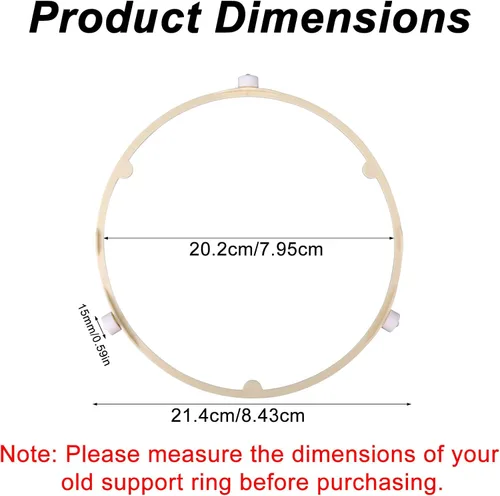 Miniatura 2 de Anillo de soporte para plato giratorio de microondas de 8.5 pulgadas/8.5 in, accesorios de repuesto compatibles con GE Samsung Frigidaire WB06X10625