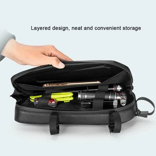 Miniatura 8 de Bolsa de motocicleta Bolsa impermeable Bolsa de motor de motocicleta de gran capacidad Práctica fácil instalación Triangular Accesorios