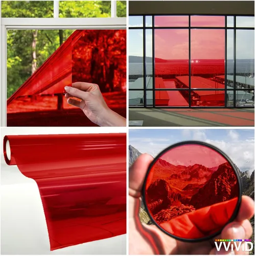 Miniatura 6 de VViViD láminas de vinilo para coloración de ventana, transparentes, coloridas, Azul Naranja