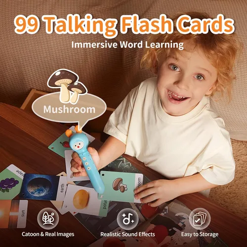 Miniatura 4 de alilo Juegos de libros de bolígrafo parlante para niños pequeños de 3 a 6 años, juguetes electrónicos de aprendizaje para niños, con 3 libros