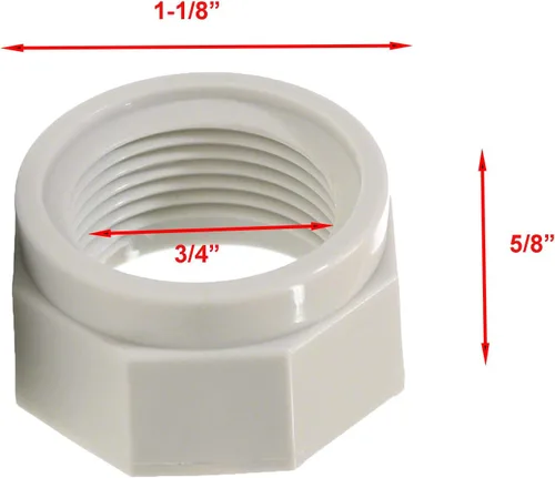 Miniatura 2 de ATIE 280, 380, 480, 180 - Tuerca de manguera de alimentación para limpiador de piscinas D15 para Zodiac Polaris 280, 380, 480, 180 limpiadores