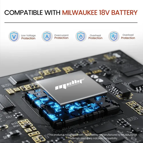 Miniatura 8 de Mellif - Pistola de pegamento caliente inalámbrica compatible con batería Milwaukee de 18 V, eléctrica, de mano, para manualidades, con 20 barras