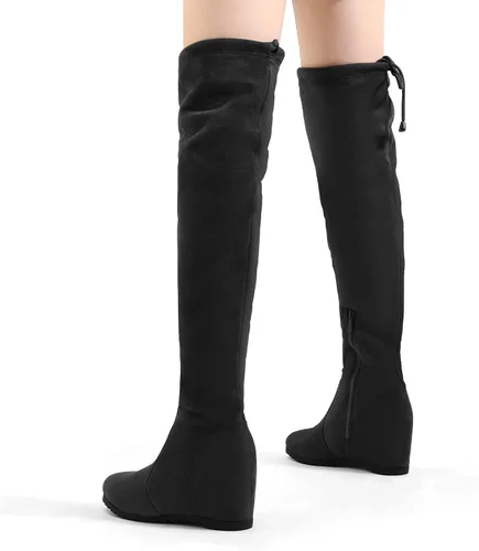 Miniatura 5 de DREAM PAIRS Women's Over The Knee Thigh High Wedge Heel Boots