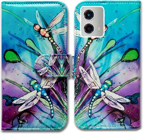 Miniatura 9 de Bcov Funda para Moto G 5G 2023, diseño de pájaro negro y verde con tapa para teléfono con ranura para tarjetas, soporte para Motorola Moto G 5G 2023