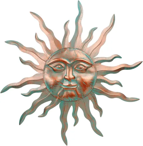 Miniatura 11 de VEWOGARDEN Arte Decorativo de Pared de Sol de Metal de 13 pulgadas para Colgar en Interiores y Exteriores, Hogar, Jardín, Regalos de Navidad