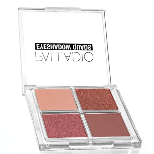 Miniatura 9 de Palladio Cuartetos de Sombras de Ojos, Mate Aterciopelado Pigmentado Difuminable, Acabados Metálicos y Brillantes, Fórmula Cremosa, Paleta de Gossip